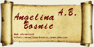 Angelina Bosnić vizit kartica